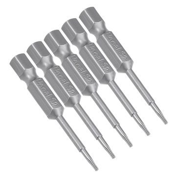 Harfington Uxcell 5 Pcs T5 Magnetic Torx Screwdriver Bits, 1/4 Inch Hex Shank 2-inch Length S2 Screw Driver Kit Tools