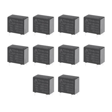 Harfington Uxcell 10 Pcs TL-32F-12V-HS DC 12V Coil SPST 4 Pin PCB Electromagnetic Power Relay