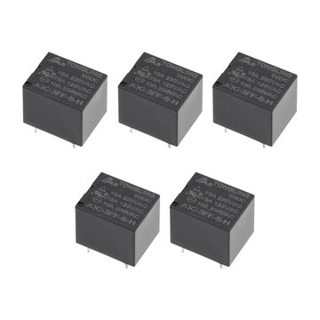 Harfington Uxcell 5 Pcs JQC-3FF-S-H DC 9V Coil SPST 4 Pin PCB Electromagnetic Power Relay