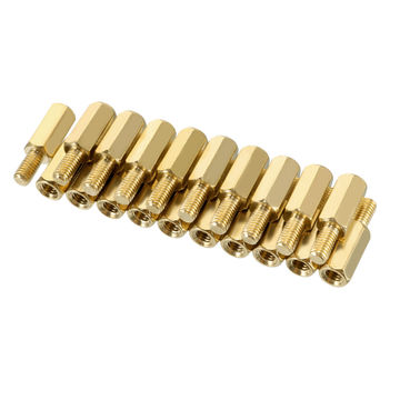 uxcell M3x60mm 6mm Male-Female Brass Hex PCB Motherboard Spacer uxcell M3x60mm 6mm Male-Female Brass Hex PCB Motherboard Spacer
