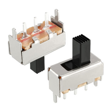 Harfington Uxcell 20Pcs 6mm Vertical Slide Switch SPDT 1P2T 3 Terminals PCB Panel Latching
