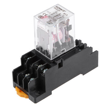 Harfington Uxcell HH53P AC 110V Coil 3P3T 11 Pins Electromagnetic Power Relay Red LED with socket