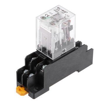 Harfington Uxcell JQX-13F DC 12V Coil DPDT 8 Pins Green Light Electromagnetic Power Relay + socket