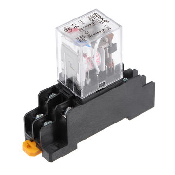 Harfington Uxcell JQX-13F AC110V Coil DPDT 8Pins Red Light Electromagnetic Power Relay + socket