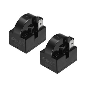 Harfington Uxcell 2 Pcs 33 Ohm 1 Pin Refrigerator Starter Relay Black