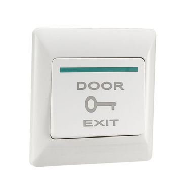 Harfington Uxcell Push to Exit Button Release NO/NC/COM Switch Panel Door Access Control System 86mmx86mm 36V 3A White