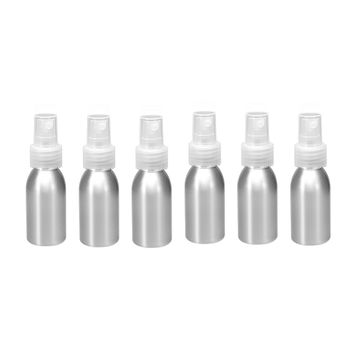 Harfington Uxcell 6 Stück Aluminium Sprühflasche 1oz/30ml mit Feinem Nebelsprüher, Leerer Nachfüllbar Behälter Reiseflasche für Küche, Badezimmer oder Pflanzenwassersprüher