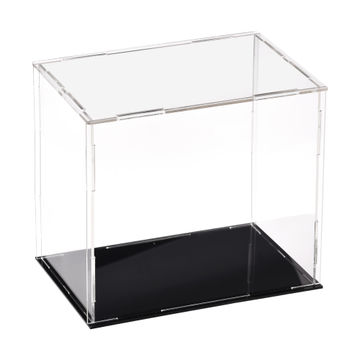 Harfington Uxcell Acrylic Clear Display Case Box Dustproof Protection Showcase Cube Collectibles Show Box 15x10x15cm
