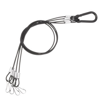 Harfington Hanging Chains, 35cm Stainless Steel Extension Rope Hanger 4 Point Holders for Plant Basket Chandelier Lantern, Black Pack of 2