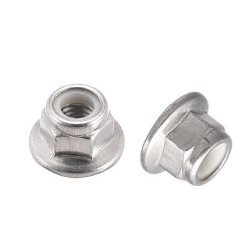 Uxcell 4-Pack M12 X 1.75mm Left-Hand Hex Flange Nuts – 304 Stainless Steel, Metric, 18mm Hex Width, Silver Tone, For Automotive & Industrial