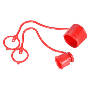 PATIKIL 3x Staubschutzkappen & Stecker Set – PVC, Rot, Für 3/4 & 5/4 Zoll Hydraulik-Schnellkupplungen