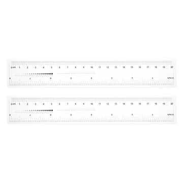 HARFINGTON Film Flexible Ruler 10cm 0.1mm Scale With R Angle & Width