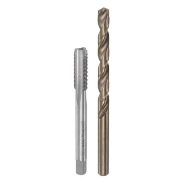 Uxcell M4 X 0.7 Tap & Drill Bit Set – 4 Spiral Point Taps + 4 Titanium Coated 3.3mm Drill Bits, HSS/M35 Cobalt