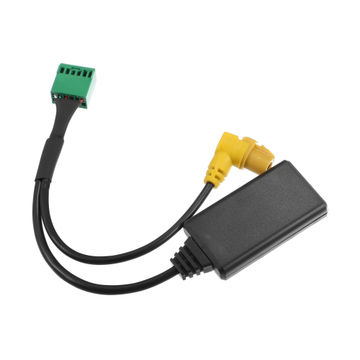 Harfington Bluetooth Adapter Auto Drahtlos AUX Kabel Audio Radio Musik Schnittstelle Adapter für Audi Q5 A6 A4 Q7 A5 S5 AMI MMI ABS Schwarz