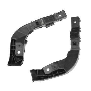 Harfington 1 Pair Bumper Brackets Support Fender Cover Compatible for Hyundai Elantra 2008 2009 2010, Durable Plastic Black Front Left Right Side