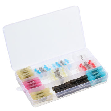Harfington 160pcs 26-10 AWG Solder Seal Wire Heat Shrink Butt Connectors Copper Crimp Connectors Waterproof Solder Sleeve for Marine Stereo