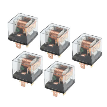 Harfington 5 Stück Wasserdicht Relais DC 12V 60A 5 Stifte Relais Auto Ladegehäuse