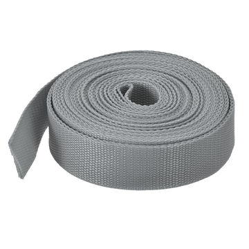 Harfington Lightweight Polypropylene Webbing Strap 1 1/4" 10 Yard Backpack Strapping Band Grey for Outdoor Luggage Cargo Straps
