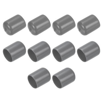 Uxcell 80-Pack Rubber End Caps – 7mm ID Vinyl Round Screw Thread Protectors, Black – Flexible, Oil & Heat Resistant, For Furniture Feet, Tubing, Bolts & More
