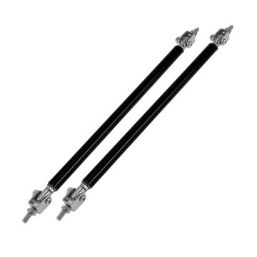 Harfington 2pcs 20cm/7.87in Car Splitter Support Rods Adjustable Front Rear Bumper Lip Splitter Strut Rod Tie Support Bars Aluminum Alloy Black