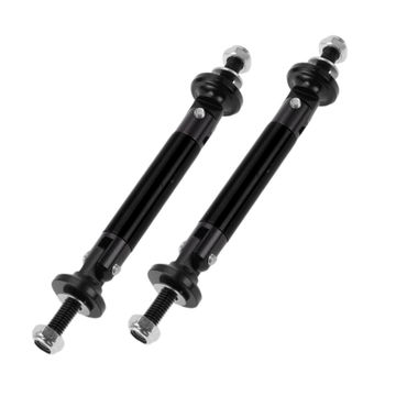 Harfington 2pcs 45mm/1.77in Car Splitter Support Rods Adjustable Front Rear Bumper Lip Splitter Strut Rod Tie Support Bars Aluminum Alloy Black