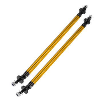 Harfington 2pcs 200mm/7.87in Car Splitter Support Rods Adjustable Front Rear Bumper Lip Splitter Strut Rod Tie Support Bars Aluminum Alloy Gold Tone