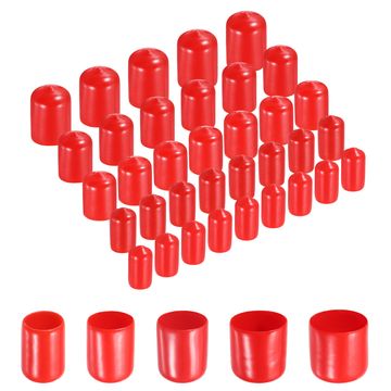 100pcs Round Rubber End Caps 7.5mm ID Bolt Covers Vinyl Screw Protectors, Yellow - View #4