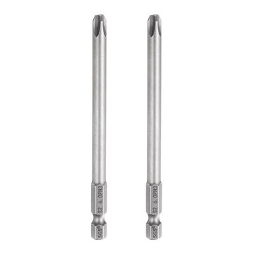 Harfington 2pcs PH3 Phillips Screwdriver Bit 1/4" Hex Shank 4" Long 0.24" Rod Magnetic