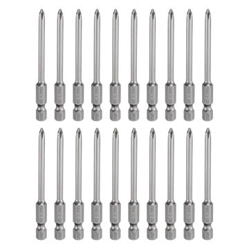 Harfington 20pcs Magnetic Phillips Screwdriver Bit PH1 1/4" Hex Shank 100mm Long 4mm Rod