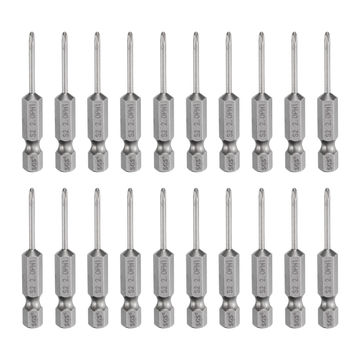 Harfington 20pcs Magnetic Phillips Screwdriver Bit PH1 1/4" Hex Shank 50mm Long 2mm Rod