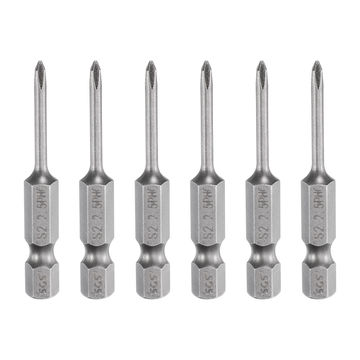 Harfington 6pcs Magnetic Phillips Screwdriver Bit PH0 1/4" Hex Shank 50mm Long 2.5mm Rod
