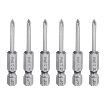 Harfington 6pcs Magnetic Phillips Screwdriver Bit PH0 1/4" Hex Shank 50mm Long 3mm Rod