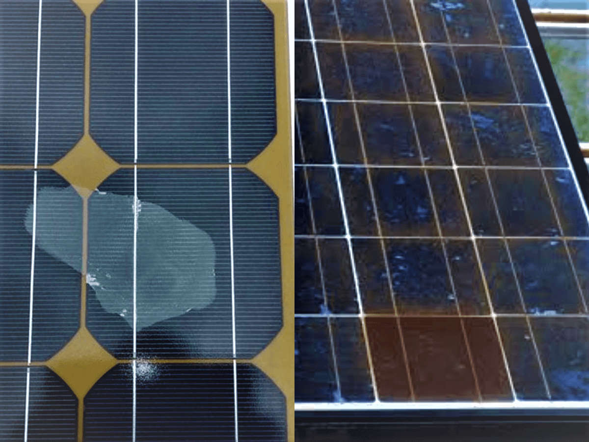 solar panel Discoloration, Pv systems, photovoltaic, solar cells