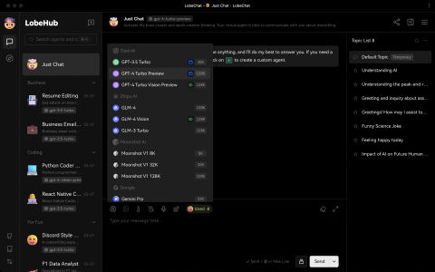 LobeChat screenshot