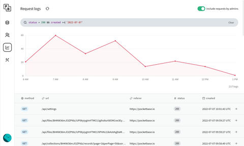 PocketBase screenshot
