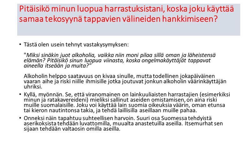 Usein kysyttyjä kysymyksiä, osa 1. #FAC #UKK