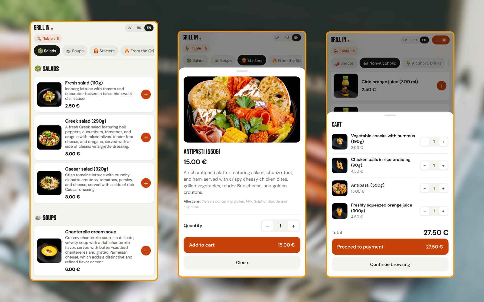 Digital Menu