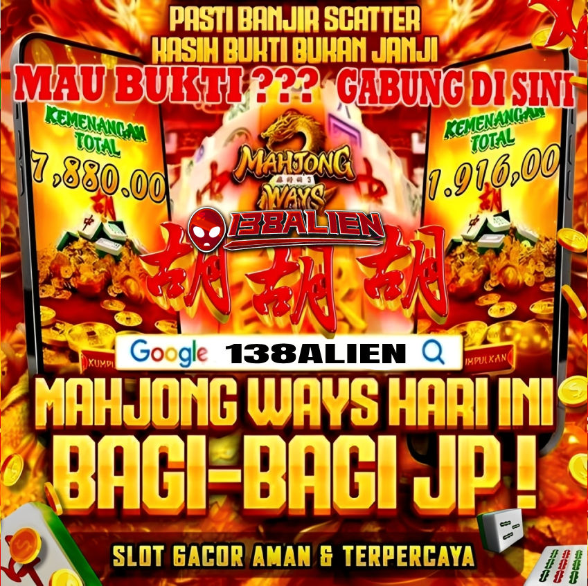 138ALIEN: Login Agen Game Slot Online Resmi Terbukti Gampang Maxwin Setiap Menit image 1