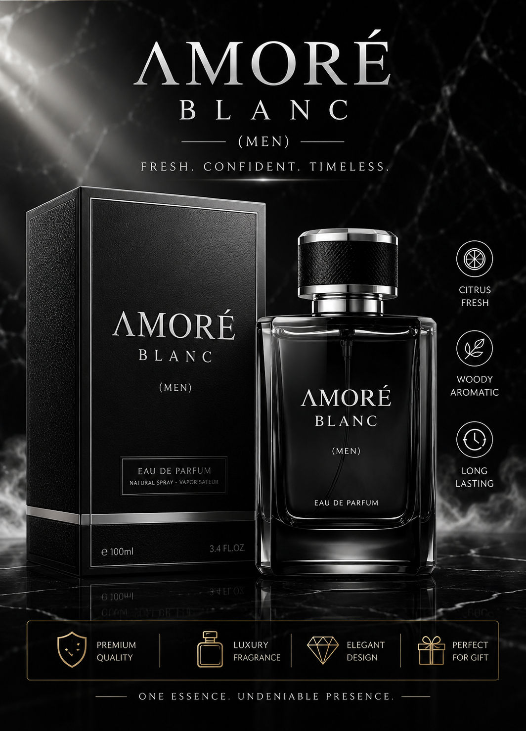 Packaging mewah ΛMORÉ Blanc