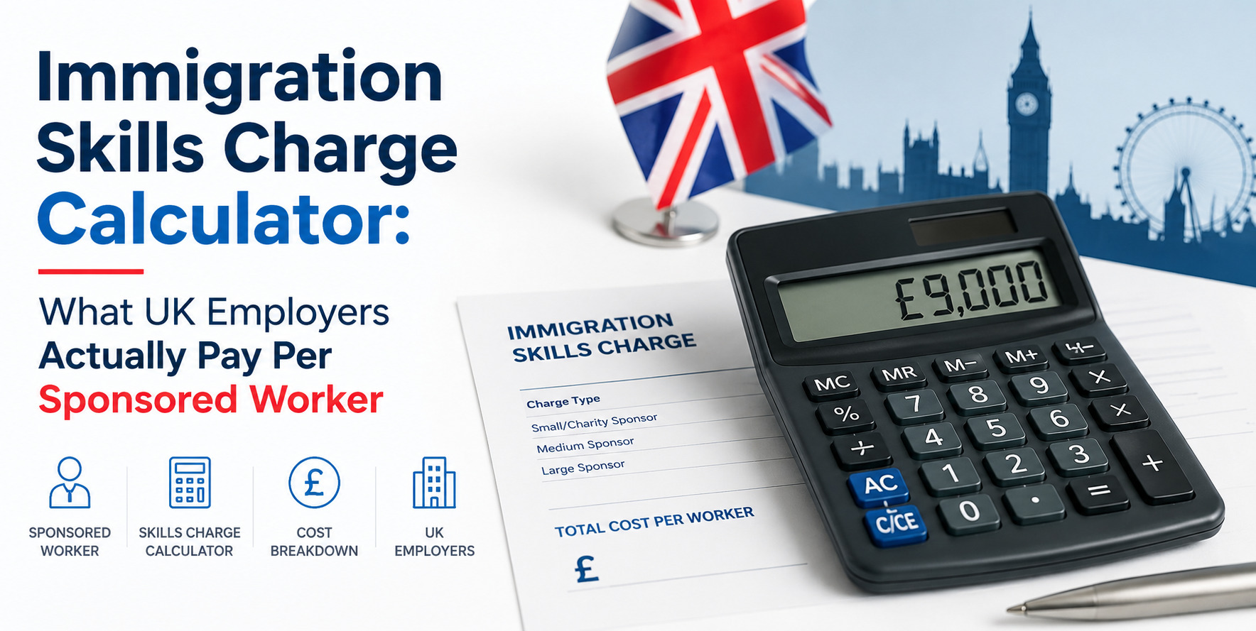 Immigration Skills Charge Calculator for UK Employers