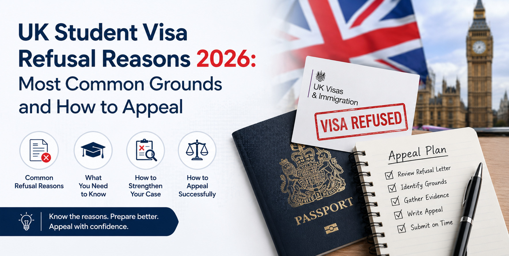 UK Student Visa Refusal Reasons 2026: Appeal Guide