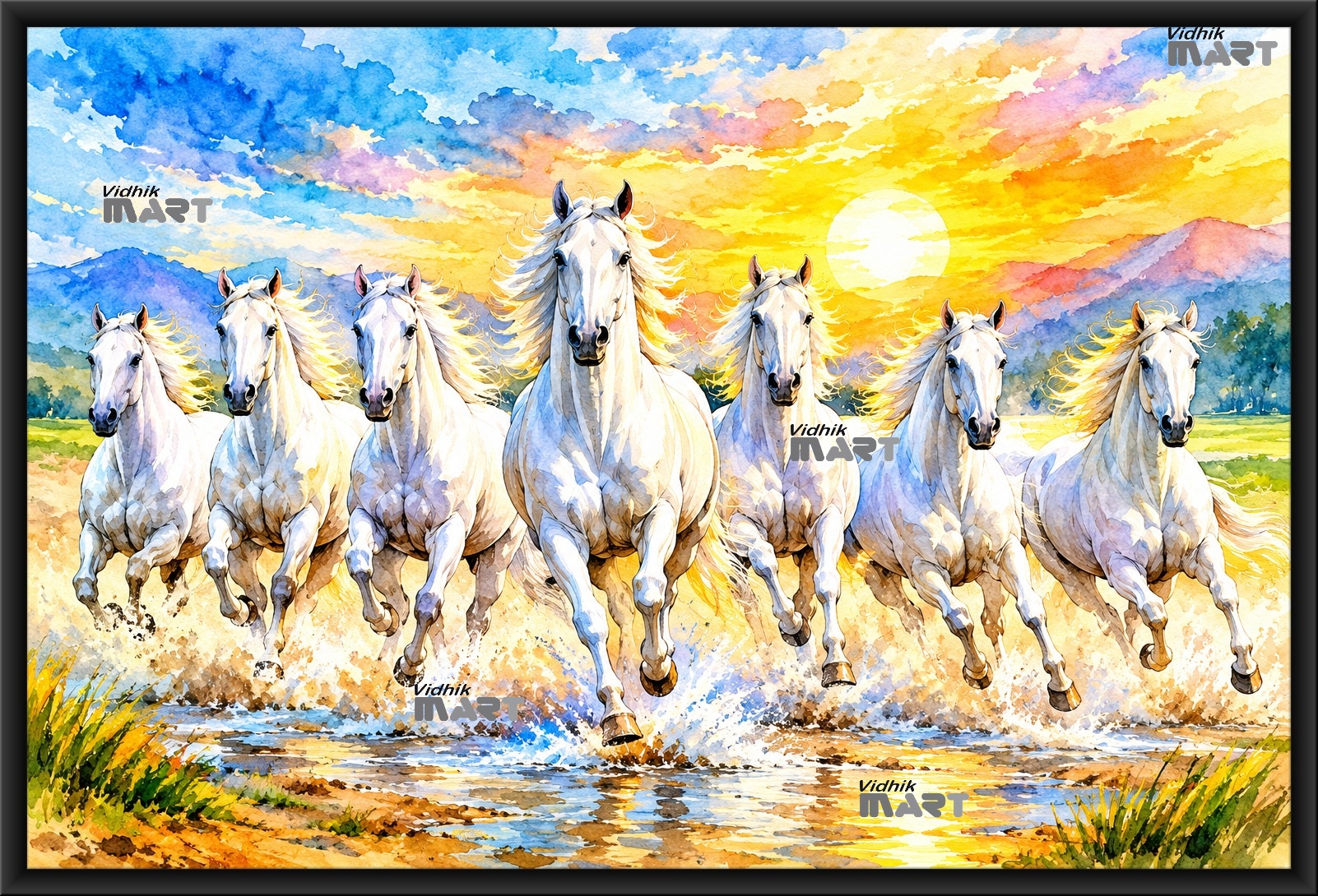 Seven Horses for Living Room