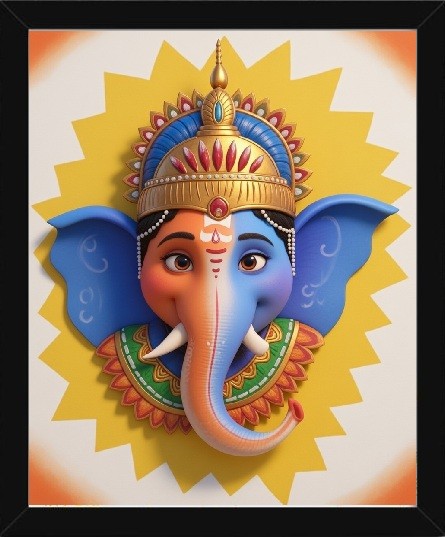 Animated Ganesh Ji photo frame