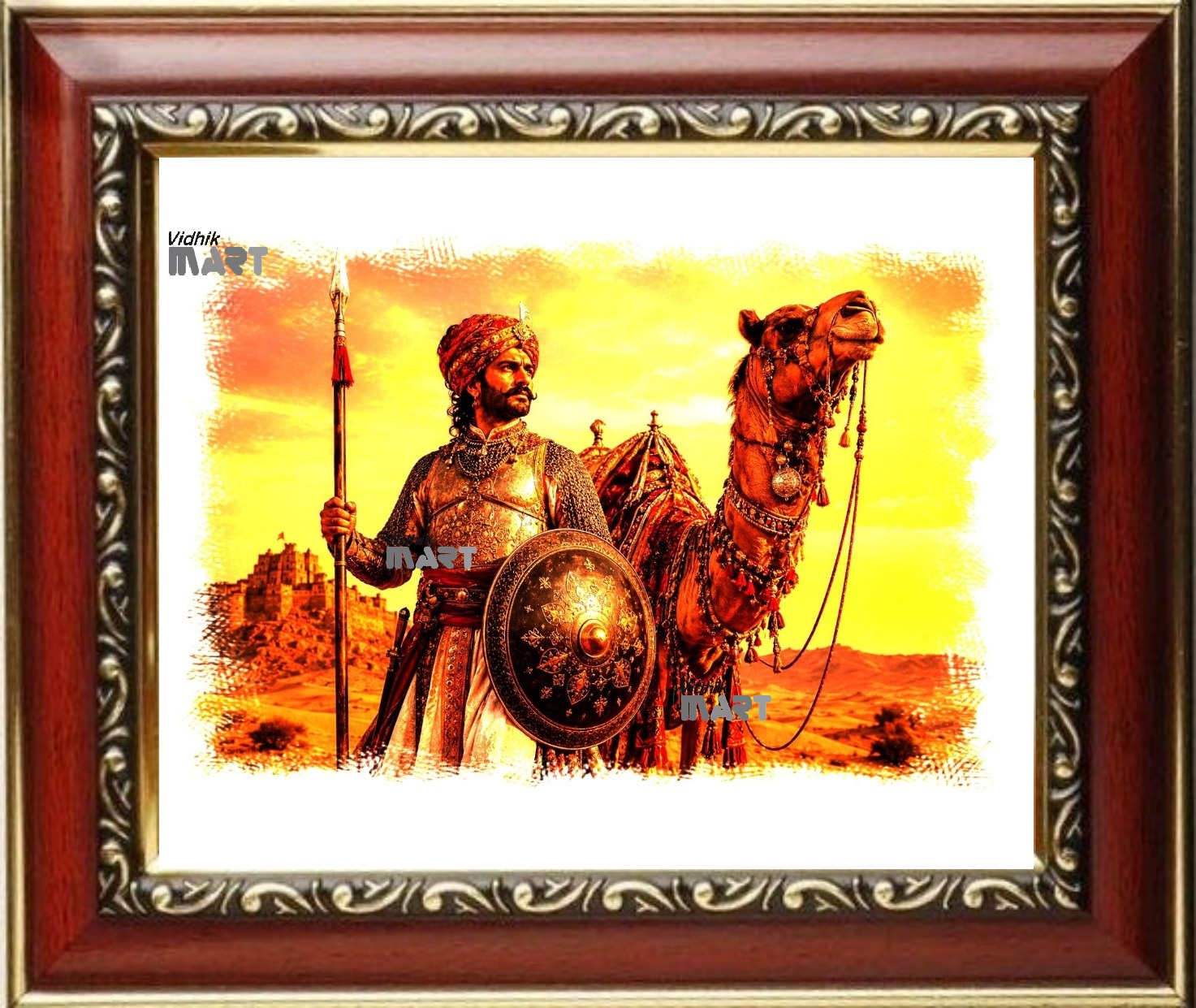 Rajput Warrior Traditional Camel Brown Frame
