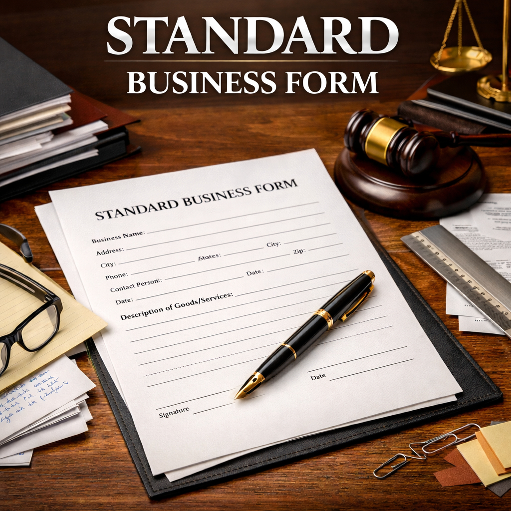 Standard Form-For Drafting Commercial Contracts