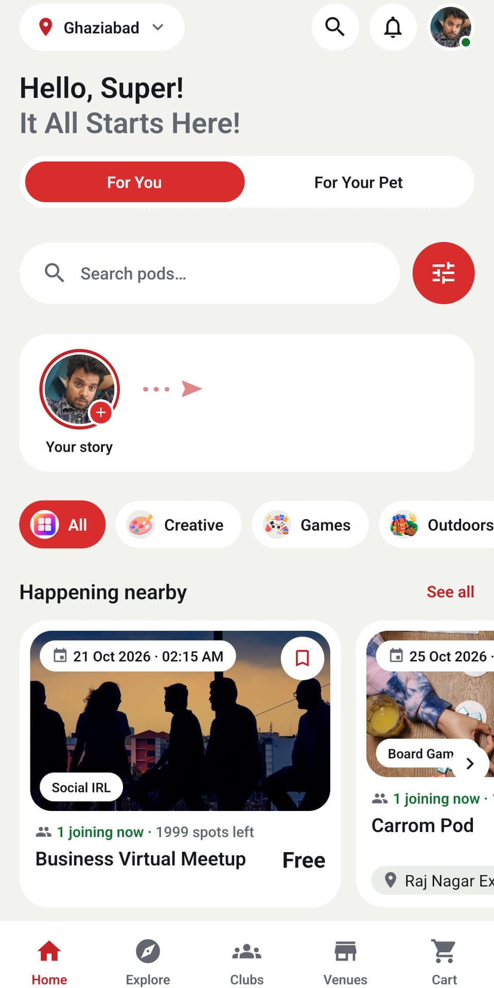 Duncit app screen 1 of 5