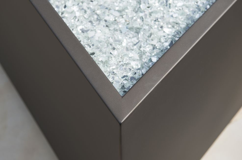 Seemless planter corner, PPC coated steel