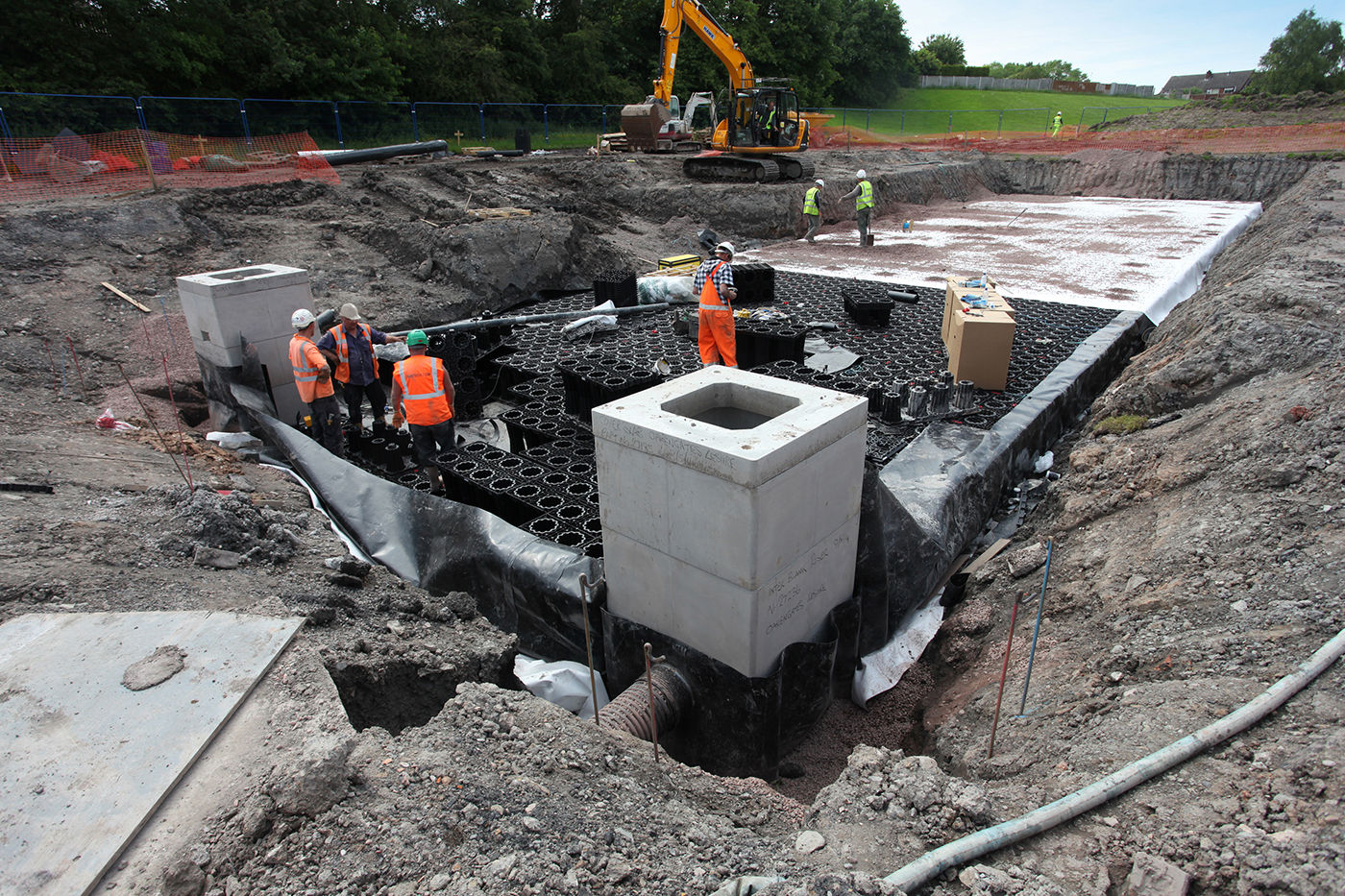 ACO’s StormBrixx solution for stormwater management, attenuation and soakaway issues