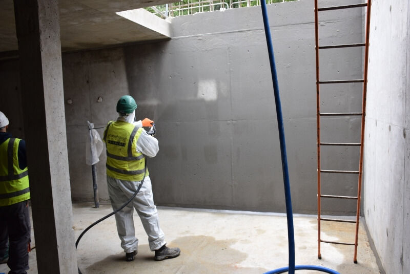 HydroCoat 103 2K liquid-applied waterproofing membrane contributes to fire safety