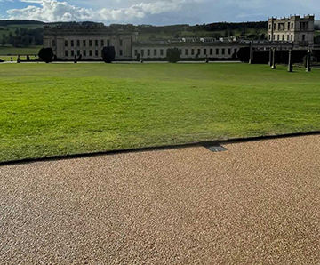 Resin bonded paving at Chatsworth House in Derbyshire